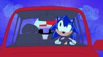 anthro black_nose blue_body car driving holding_steering_wheel inside_car inside_vehicle male motor_vehicle police police_car police_vehicle simple_background solo tan_body tan_inner_ear vehicle agentzennifer adventures_of_sonic_the_hedgehog sega sonic_the_hedgehog_(series) sonic_the_hedgehog eulipotyphlan hedgehog mammal 16:9 4k absurd_res hi_res widescreen