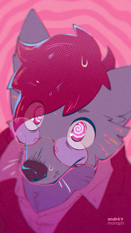 anthro bodily_fluids brown_hair cheek_tuft clothing dizzy eyewear facial_tuft fur glasses glowing glowing_body glowing_fur hair hypnosis inner_ear_fluff looking_at_viewer male mind_control round_glasses simple_background solo spiral spiral_eyes sweat sweatdrop tuft andre_moraph sound_warning andre_moraph_(character) canid canine canis mammal wolf 2d_animation 9:16 absurd_res animated digital_drawing_(artwork) digital_media_(artwork) hi_res high_framerate loop motion_tweening short_playtime signature sound webm