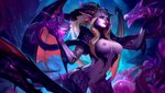 anthro blonde_hair breasts dragon_tail dragon_wings female genitals hair horn humanoid_pointy_ears looking_at_viewer multi_ear nipples nude pointy_and_animal_ears purple_body purple_eyes purple_scales pussy scales solo tail league_of_legends mythology riot_games tencent zyra_(lol) animal_humanoid dragon dragon_humanoid humanoid mammal mythological_creature mythological_scalie reptile reptile_humanoid scalie scalie_humanoid hi_res