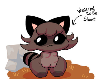 :3 armless big_vulva black_ears black_sclera breasts brown_body brown_fur chibi featureless_breasts female fur genitals grass happy looking_at_viewer on_grass on_ground plant plump_labia pupils rock simple_background small_tail solo standing tail text thick_thighs vulva white_pupils red'neh roblox tower_heroes nuki_(tower_heroes) canid canine mammal raccoon_dog tanuki 2024 4:3 hi_res