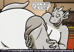 anthro big_penis claws comic dialogue dragon duo english_text fin genitals glans grey_glans grey_penis head_fin horn huge_penis humanoid_genitalia humanoid_penis hyper hyper_genitalia hyper_inflation hyper_penis male male/male mythological_creature mythological_scalie mythology naughtymorg navel penis scalie solo_focus tail text url
