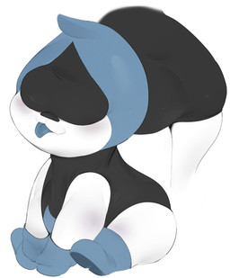 black_clothing black_nose blue_clothing blue_tongue blush butt clothed clothing gloves handwear male mask simple_background sitting solo suit_symbol tongue white_background white_body white_skin young 9999gpera deltarune undertale_(series) lancer_(deltarune) darkner humanoid 2018 digital_media_(artwork)