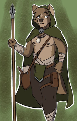 anthro cloak clothed clothed_anthro clothed_male clothing green_cloak green_clothing holding_melee_weapon holding_object holding_polearm holding_spear holding_weapon jewelry male male_anthro melee_weapon messenger_bag necklace polearm simple_background solo spear standing weapon wraps wrist_wraps chromawolf far_beyond_the_world_(series) talisin_(far_beyond_the_world) canid canine canis mammal wolf