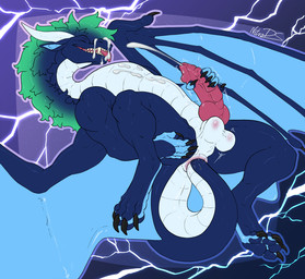 anal anal_masturbation anal_penetration animal_genitalia anus autopenetration balls blue_body blue_pawpads bodily_fluids butt claws cum cum_on_face erection fangs feet feral finger_claws genital_fluids genitals green_eyes green_hair hair horn knot knotted_penis lying male male_feral male_penetrated masturbation membrane_(anatomy) membranous_wings non-mammal_balls on_back pawpads penetration penile penile_masturbation penis pink_knot pink_penis scales sheath short_hair simple_background solo tail tail_anus tail_fetish tail_in_ass tail_in_own_ass tail_insertion tail_masturbation tail_play teeth three-quarter_view toe_claws toes ventral_scales wings nitrods european_mythology mythology nixiris_(nixiris) dragon mythological_creature mythological_scalie scalie western_dragon 2025 digital_drawing_(artwork) digital_media_(artwork)