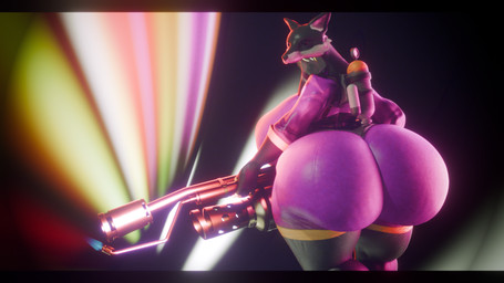 animal_mask anthro big_butt butt female flamethrower fox_mask mask ranged_weapon solo weapon cryowolf9 team_fortress_2 valve pyro_(team_fortress_2) 16:9 3d_(artwork) blender_(artwork) digital_media_(artwork) hi_res widescreen