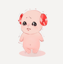 2_horns anthro bald biped black_eyes bodily_fluids chibi crying cursed_image frown hooves horn humor male navel nude pink_body pink_skin sad shaking sheared simple_background slightly_chubby solo standing tears watery_eyes what white_background x_navel amausagi0000 animal_crossing nintendo dom_(animal_crossing) bovid caprine mammal sheep hi_res