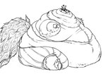 anthro arm_rolls avian_feet back_rolls beak belly belly_on_ground belly_rolls big_belly big_butt big_cheeks butt chubby_cheeks claws clothed clothing container cup double_chin fat_rolls feathers feet holding_container holding_cup holding_object huge_belly leg_rolls male moobs morbidly_obese morbidly_obese_anthro morbidly_obese_male neck_rolls obese obese_anthro obese_male overweight overweight_anthro overweight_male peacock_feather simple_background sitting solo talons thick_thighs toes white_background sugarboy percival_crestfeather avian bird galliform peafowl phasianid black_and_white hi_res monochrome