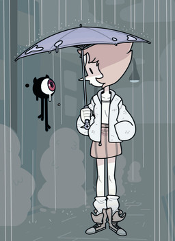 1_eye 2_horns ambiguous_gender bodily_fluids bottomwear clothed clothing dot_eyes dripping duo female floating footwear forehead_gem gem hair horn jacket not_furry pearl_(gem) plant raining red_eyes shirt shoes short_hair shrub simple_eyes sneakers socks standing toony topwear umbrella discount-supervillain cartoon_network steven_universe pearl_(steven_universe) alien alien_humanoid demon gem_(species) human humanoid mammal pearl_(gem_species) waddling_head animated digital_media_(artwork)
