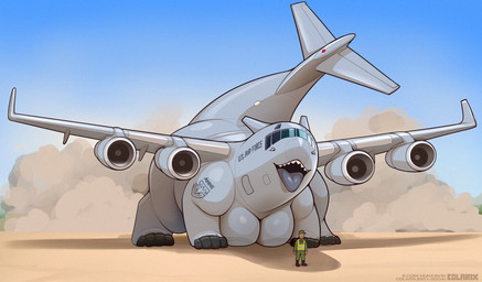 aircraft airplane arm_tattoo aroused beady_eyes big_breasts breasts busty_feral desert duo dust dust_cloud engine extreme_size_difference female female_feral feral happy jet jet_engine larger_female larger_feral looking_at_another machine male male/female male_human open_mouth quadruped size_difference smaller_human smaller_male tail tail_motion tailwag tattoo teeth teeth_showing thick_tail thick_thighs tongue tongue_out vehicle wide_hips wings colarix boeing c-17_globemaster_iii mcdonnell_douglas anne_(colarix) human living_aircraft living_machine living_vehicle mammal hi_res