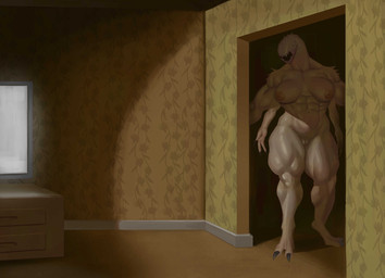 2_toes 3_fingers 4_arms abs anthro biped breasts claws eyeless feet female fingers genitals inside multi_arm multi_limb muscular muscular_female navel nipples nude nude_female open_mouth solo standing thick_thighs toe_claws toes vulva goldcrustedchicken monster unknown_species 2026 digital_media_(artwork) hi_res