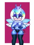 antennae_(anatomy) anthro big_breasts breasts clothing eyeshadow female insect_wings legwear leotard lipstick looking_at_viewer makeup smile solo thigh_highs wings genyacero idw_publishing sega sonic_the_hedgehog_(comics) sonic_the_hedgehog_(idw) sonic_the_hedgehog_(series) jewel_the_beetle arthropod insect 3:4 watermark