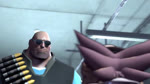 brown_hair clothed clothing dialogue duo eyewear female fingerless_gloves fully_clothed gloves grey_eyes hair handwear hat headgear headwear humor inside male scared suit sunglasses tail silentmanjoe team_fortress_2 valve heavy_(team_fortress_2) jane_(silentmanjoe) animal_humanoid human humanoid mammal mammal_humanoid procyonid procyonid_humanoid raccoon_humanoid 3d_(artwork) 3d_animation animated digital_media_(artwork) meme sound webm