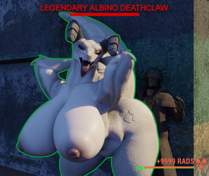 anthro big_breasts breasts clothing duo eyelashes faceless_character faceless_male female horn huge_breasts interspecies legwear male male/female navel nipples outside piercing scales standing stockings text enclaveremant vulgarvictor_(modeler) fallout microsoft deathclaw human mammal scalie 3d_(artwork) digital_media_(artwork) hi_res