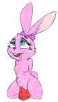 ahegao anthro breasts dildo female genitals looking_pleasured nipples nude penetration ponytail_ears pussy sex_toy solo vaginal vaginal_penetration unknown_artist yin_yang_yo! yin_(yin_yang_yo!) lagomorph leporid mammal rabbit