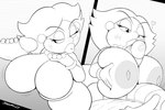 age_difference anthro breast_play breasts female humanoid_on_anthro male male/female mature_female older_female older_humanoid sex titfuck younger_anthro younger_male slickehedge mario_bros nintendo paper_mario paper_mario:_the_thousand_year_door madame_flurrie humanoid koopa koopa_troopa reptile scalie spirit turtle monochrome