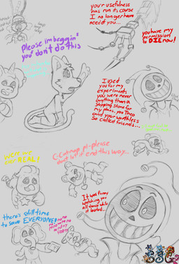 anthro begging bodily_fluids crying floppy_disk group horror_(theme) male tears text somestickygoo mob_entertainment poppy_playtime smiling_critters bobby_bearhug bubba_bubbaphant catnap_(poppy_playtime) craftycorn dogday_(poppy_playtime) hoppy_hopscotch kickinchicken pickypiggy avian bear bird canid canine canis chicken domestic_cat domestic_dog domestic_pig elephant elephantid equid equine felid feline felis galliform horse lagomorph leporid mammal phasianid pony proboscidean rabbit suid suine sus_(pig) absurd_res english_text hi_res sketch