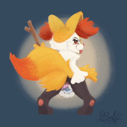 anthro biped black_body black_legs blush blush_lines butt cheek_tuft closed_smile digitigrade dipstick_tail eyebrows facial_tuft female female_anthro fluffy fluffy_tail genitals holding_object holding_pokeball inner_ear_fluff looking_at_viewer looking_back looking_back_at_viewer love_ball markings mouth_closed multicolored_body nude orange_tail_tip pink_nose pink_tongue pokeball presenting presenting_hindquarters presenting_vulva rear_view red_inner_ear_fluff simple_background smile solo spread_legs spreading stick tail tail_markings teasing tongue tongue_out tuft vulva white_arms white_body white_face yellow_body yellow_ears yellow_tail young young_anthro young_female comfymouse nintendo pokemon braixen generation_6_pokemon pokemon_(species) 1:1 2025 absurd_res hi_res