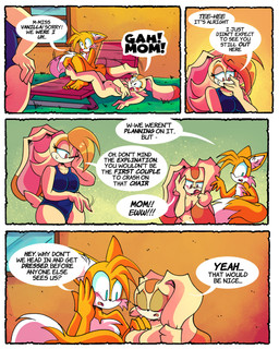 2_tails aged_up anthro backyard belly big_ears blue_eyes blush blush_lines breasts brown_ear_tips brown_eyes brown_hair clothing covering covering_breasts covering_crotch covering_penis covering_self covering_self_with_tail covering_up dialogue dipstick_ears dipstick_tail ear_markings embarrassed eyelashes female fur grass group hair inner_ear_fluff lawn_chair male markings mature_female multi_tail multicolored_ears nude nude_anthro nude_female nude_male one-piece_swimsuit one_eye_closed plant slightly_chubby speech_bubble swimwear tail tail_markings tan_body tan_fur text trio tuft white_belly white_inner_ear_fluff white_tail_tip wink yellow_body yellow_fur himitsu popfulblue sega sonic_the_hedgehog_(series) cream_the_rabbit miles_prower vanilla_the_rabbit canid canine fox lagomorph leporid mammal rabbit 2025 4:5 absurd_res comic english_text hi_res mother_(lore) parent_(lore)