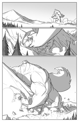 anthro balls biceps big_balls big_muscles big_penis biped destruction erection exercise fluffy fluffy_tail genitals growth huge_muscles huge_penis humanoid_genitalia humanoid_penis landscape_dwarfing macro male mountain muscle_growth muscular muscular_anthro muscular_male nude outside pecs penis plant solo straining tail tree weightlifting workout conditional_dnp jollyjack dog_fox_(character) canid canine fox mammal 2012 absurd_res comic digital_media_(artwork) hi_res monochrome