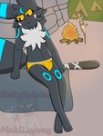 3:4 absurd_res anthro blackyumbreon blackyumbreon_(character) blush eeveelution generation_2_pokemon hi_res male nintendo pokemon pokemon_(species) solo umbreon