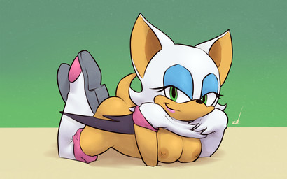 2013 anthro areola bat breasts female green_eyes hair lipstick looking_at_viewer lying on_front ponchuzn rouge_the_bat sega smile solo sonic_(series) white_hair
Rating: Explicit
Score: 10
User: Falord
Date: December 22, 2013