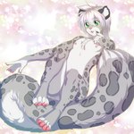 anthro femboy fur green_eyes grey_body grey_fur hair looking_at_viewer male markings nude paws simple_background smile solo spots spotted_body spotted_fur spotted_markings tail tasteful_nudity tongue tongue_out sourshock runt_(charityssongbird) felid leopard mammal pantherine snow_leopard 1:1 2017 digital_media_(artwork) hi_res