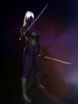 armor female grey_hair hair holding_melee_weapon holding_object holding_sword holding_weapon melee_weapon not_furry purple_body purple_skin solo sword warrior weapon white_hair jolene_(artist) sahiryr_gemdreamer drow elf humanoid 2009 3:4 3d_(artwork) digital_media_(artwork) hi_res