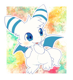 3_toes 4_fingers blue_body blue_eyes blue_fur cheek_tuft chest_tuft facial_tuft feet feral fingers fur head_tuft male open_mouth simple_background solo tail toes tongue tuft white_body white_fur wings extyrannomon_(artist) mythology dragon furred_dragon furred_scalie mythological_creature mythological_scalie scalie 2019 hi_res