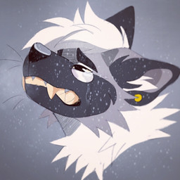 ambiguous_gender black_body black_ears black_eyebrows black_fur black_nose bodily_fluids cheek_tuft crying ear_piercing ears_back eyebrows facial_tuft fur gauged_ear glistening glistening_eyes grey_body grey_ears grey_fur grey_inner_ear hair inner_ear_fluff looking_up narrowed_eyes neck_tuft piercing pivoted_ears sad simple_background solo tan_teeth tears teeth tuft unsigned white_body white_fur white_hair white_inner_ear_fluff yellow_piercing princelykaden princely_(princelykaden) canid canine canis domestic_dog keeshond mammal spitz 1:1 headshot_portrait icon portrait