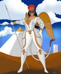 anthro big_breasts big_butt breasts butt egyptian female pyramid solo wings panthra78 sekhmet_(panthra78) felid humanoid hybrid liger lion mammal pantherine absurd_res hi_res tagme