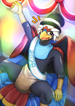 5_fingers abdl adult_baby ageplay anthro armchair baby_bottle back_wings bar_emanata baseboard beak bib black_clothing black_hat black_headwear black_top_hat blue_bib blue_cere blue_chair blue_light blue_sash blue_tail blue_tail_feathers blue_tail_tip blue_text blush blush_lines bodily_fluids bottle celebrating celebration cere_(anatomy) chair claws cloth_diaper clothed clothing container curtains detailed_background diaper diaper_fetish dipstick_tail dripping drooling emanata empty_bottle feather_hair feathered_crest feathered_wings feathers feet finger_claws fingers floor fluffy_feathers full_diaper furniture genital_fluids glistening glistening_arms glistening_bodily_fluids glistening_body glistening_eyes glistening_feathers glistening_genital_fluids glistening_hands glistening_knees glistening_legs glistening_saliva glistening_shoulders glistening_tongue glistening_urine glistening_wings green_light grey_arms grey_body grey_face grey_feathers grey_legs grey_neck grey_torso grey_wings hair hat hat_band head_crest headgear headwear holding_baby_bottle holding_milk_bottle holidays humanoid_hands iconography infantilism inside leaking_diaper lights looking_at_viewer male markings milk_bottle milk_container mischievous mischievous_smile multicolored_arms multicolored_body multicolored_face multicolored_feathers multicolored_legs multicolored_tail multicolored_tail_feathers multicolored_torso multicolored_wings naughty_face naughty_smile on_chair open_beak open_mouth open_smile party peeing pokemorph presenting presenting_diaper pseudo_hair raised_arm red_arms red_back red_body red_curtains red_feathered_crest red_feathers red_tail red_tail_feathers red_wings ribbons roleplay saliva saliva_drip sash scuted_arms scuted_hands scuted_legs scutes sitting sitting_on_armchair sitting_on_chair smile smiling_at_viewer solo spread_legs spreading swollen_diaper tail tail_feathers tail_markings talon_hands talons tan_feather_hair tan_hair tan_pseudo_hair text text_on_sash toes tongue top_hat unclean_diaper urine used_diaper using_diaper wall_(structure) wearing_diaper wet_diaper wetting wetting_diaper white_curtains white_diaper white_feathered_crest white_ribbon white_sash wings wood wood_floor yellow_arms yellow_beak yellow_claws yellow_finger_claws yellow_hands yellow_legs yellow_light yellow_scutes yellow_tail yellow_tail_feathers yellow_talons yellow_wall endoudouhu new_year new_year_2026 nintendo pokemon baby_new_year fan_character nado_soarian accipitrid accipitriform avian bird braviary eagle generation_5_pokemon pokemon_(species) 2026 absurd_res colored digital_drawing_(artwork) digital_media_(artwork) hi_res