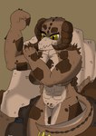 abs anthro breasts female flexing horn muscular muscular_anthro muscular_female piercing solo tail thick_thighs noonearts fallout microsoft deathclaw reptile scalie absurd_res hi_res