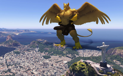 5_fingers abs anthro balls balls_outline beak biceps biped boxer_briefs brown_body brown_fur building bulge city city_background city_destruction cityscape claws clothed clothing destruction detailed_bulge erection erection_under_briefs erection_under_clothing feathered_wings feathers feet finger_claws fingerless_gloves fingers flooding fur genital_outline genitals gloves handwear house humanoid_genitalia humanoid_penis macro macro_anthro macro_male male muscular muscular_anthro muscular_male outside pecs penile penis penis_outline photo_background sky smile solo tail toe_claws toes underwear wings nitrosimi96 mythology carpo avian gryphon mythological_avian mythological_creature hi_res photography_(artwork)