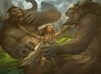 abs anthro armor biceps blood clothed clothing death digital_media_(artwork) dutch_angle ear_piercing fangs female fight fur group hair half-dressed holding_weapon horn howard_lyon human loincloth magic_the_gathering male mammal minotaur muscles nipples official_art open_mouth pecs piercing size_difference stab sword teeth tongue topless vein weapon
Rating: Questionable
Score: 6
User: Circeus
Date: January 03, 2015 abs anthro armor biceps blood clothed clothing death digital_media_(artwork) dutch_angle ear_piercing fangs female fight fur group hair half-dressed holding_weapon horn howard_lyon human loincloth magic_the_gathering male mammal minotaur muscles nipples official_art open_mouth pecs piercing size_difference stab sword teeth tongue topless vein weapon
Rating: Questionable
Score: 6
User: Circeus
Date: January 03, 2015