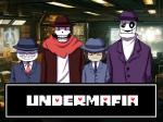 alternate_universe ambiguous_gender blush bone clothing fedora group hat headgear headwear heart_font heart_symbol jacket male necktie not_furry scarf skeleton smile teeth topwear kiatokid undermafia undertale undertale_(series) fan_character frisk_(undertale) gaster papyrus_(undertale) sans_(undertale) animated_skeleton human mammal undead 2d_animation animated short_playtime