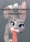 anthro anthro_penetrated big_butt big_eyes big_penis bottom_heavy butt duo ears_up eyelashes fellatio female female_on_human female_penetrated first_person_view fur genitals good_girl grey_background grey_body grey_fur handjob handjob_while_penetrating holding_penis human_on_anthro human_penetrating human_penetrating_anthro human_penetrating_female human_pov interspecies looking_at_viewer male male/female male_on_anthro male_penetrating male_penetrating_anthro male_penetrating_female male_pov oral oral_penetration penetrating_pov penetration penile penile_penetration penis penis_in_mouth purple_eyes scut_tail seductive sex short_tail simple_background sucking sucking_tip tail teasing teasing_viewer text text_box thick_thighs vein veiny_penis white_body white_fur wide_eyed wide_hipped_anthro wide_hips the_good_guy_two disney snapchat zootopia judy_hopps human lagomorph leporid mammal rabbit english_text