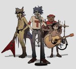 2d_(gorillaz) absurd_res alternate_species anthro bat bear canid canine canis clothed clothing cross domestic_cat domestic_dog drum drum_set drummer electronics felid feline felis female furrification gorillaz green_hair group guitar hair hat headgear headwear hi_res inverted_cross male mammal microphone murdoc musical_instrument nipples noodle_(gorillaz) percussion_instrument plucked_string_instrument russel_(gorillaz) smile string_instrument sushiisiu thong tongue tongue_out underwear yamaha