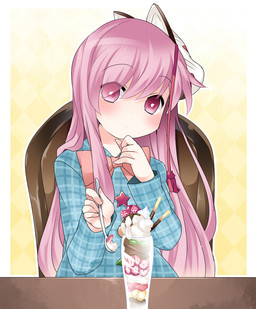anime chair chocolate clothing cup female food fox_mask fruit hair hammer_(sunset_beach) hata_no_kokoro ice_cream long_hair long_sleeves mask menreiki pink_eyes pink_hair plaid plaid_shirt pocky ribbons shirt sitting solo spoon star strawberry sundae table touhou youkai
Rating: Safe
Score: 3
User: Hibachi
Date: August 11, 2014 anime chair chocolate clothing cup female food fox_mask fruit hair hammer_(sunset_beach) hata_no_kokoro ice_cream long_hair long_sleeves mask menreiki pink_eyes pink_hair plaid plaid_shirt pocky ribbons shirt sitting solo spoon star strawberry sundae table touhou youkai
Rating: Safe
Score: 3
User: Hibachi
Date: August 11, 2014