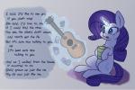 blue_eyes bodily_fluids crying cutie_mark female feral guitar hair horn lyrics magic musical_instrument plucked_string_instrument purple_hair solo string_instrument tears text heir-of-rick cat's_in_the_cradle friendship_is_magic harry_chapin hasbro my_little_pony mythology rarity_(mlp) sweetie_belle_(mlp) equid equine mammal mythological_creature mythological_equine unicorn 2017 3:2 english_text hi_res