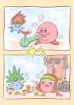 ambiguous_gender blush bong drugs eyes_closed leaf marijuana not_furry open_mouth plant sitting smile smoke smoking alison_(artist) kirby_(series) nintendo kirby burning_leo elemental_creature flora_fauna waddling_head 2017 comic