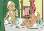 anthro bathtub clothing duo ejaculation female fur genitals humanoid_genitalia humanoid_penis implied_incest male male/female masturbation nude penis shower soap water wet wet_body wet_fur young young_female young_male xoti_(artist) berenstain_bears brother_bear_(character) sister_bear bear mammal hi_res brother_(lore) brother_and_sister_(lore) sibling_(lore) sister_(lore)