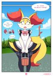 >_o absolute_territory absurd_res ambiguous_gender anthro arms_bent black_body black_clothing black_fur black_legwear black_thigh_highs bow_tie braixen bucket clothed clothing color_coded color_coded_text comic container crossdressing dialogue dipstick_tail duo ellie_the_braixen ellipsis english_text front_view fur garter_straps generation_4_pokemon generation_6_pokemon girly heart_after_signature heart_before_signature heart_in_signature heart_symbol hi_res inner_ear_fluff legs_together legwear linked_speech_bubble maid_uniform male_(lore) markings multicolored_body multicolored_fur multicolored_tail nikkibunn nintendo number open_mouth outside page_number plant pokemon pokemon_(species) red_eyes rotom rotom_information signature solo_focus speech_bubble standing stick straight_legs tail tail_markings text text_with_heart thigh_highs tree tuft uniform white_body white_fur worried yellow_body yellow_fur