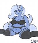2014 anthro anthrofied blue_body blue_eyes blue_hair bra chubby crispychris equine female friendship_is_magic hair half-closed_eyes horn horse looking_at_viewer mammal my_little_pony navel panties pony smile solo stockings trixie_(mlp) underwear unicorn
Rating: Questionable
Score: 6
User: lemongrab
Date: March 11, 2014