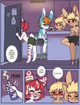 absurd_res anthro bunnybits comic conditional_dnp dairy_products food group hi_res kai_(kaibun) lagomorph leporid male mammal rabbit robby_bunny shirtless trio whipped_cream young young_anthro zac_heartfields zig_heartfields