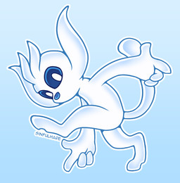 4_fingers ambiguous_gender anthro biped blue_nose blue_sclera fingers gradient_background looking_at_viewer mouthless nude_anthro simple_background solo sonic_adventure_pose tail text white_body white_eyes sinfulhare microsoft ori_(series) sega sonic_adventure sonic_the_hedgehog_(series) xbox_game_studios ori_(ori) guardian_spirit 2021 artist_name blue_and_white digital_drawing_(artwork) digital_media_(artwork) english_description monochrome
