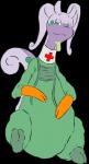 alpha_channel anthro biped clothing conformitywhore doctor gastropod generation_6_pokemon gloves goodra handwear hi_res male mask medical medical_gloves mollusk nintendo pokemon pokemon_(species) scrubs simple_background solo tail