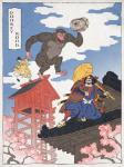 barrel female group hammer japanese male tools ukiyo-e thejedhenry donkey_kong_(series) mario_bros nintendo donkey_kong_(character) mario mayor_pauline ape haplorhine human mammal primate 2015