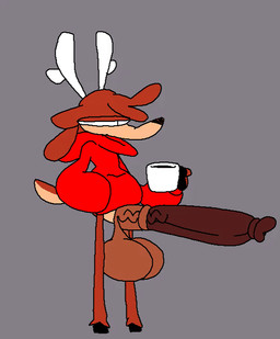 anthro antlers balls beverage big_balls big_penis black_eyes black_hooves black_nose bottomless brown_body brown_ears brown_fur brown_hair brown_tail clothed clothing coffee coffee_mug container cup fur genitals grey_background hair half-closed_eyes hand_in_pocket holding_coffee_mug holding_container holding_cup holding_mug holding_object hoodie hooves horn huge_balls huge_penis hyper hyper_genitalia hyper_penis male mug multicolored_body multicolored_fur narrowed_eyes partially_clothed penis pockets red_clothing red_hoodie red_topwear retracted_balls simple_background solo standing tail throbbing throbbing_balls throbbing_penis tired topwear two_tone_body two_tone_fur two_tone_tail vein veiny_penis white_antlers superiorfox cain_(superiorfox) deer mammal 2025 animated digital_media_(artwork) loop