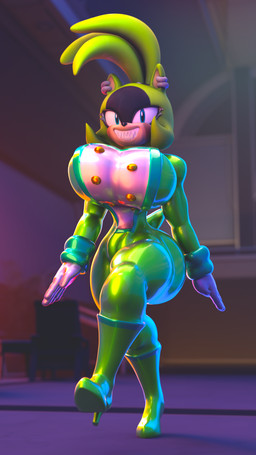 anthro big_breasts big_butt bodysuit boots breasts butt clothing female footwear glistening glistening_bodysuit glistening_clothing glistening_latex glistening_skinsuit gloves green_boots green_clothing green_footwear green_latex handwear high_heeled_boots high_heels huge_breasts latex latex_bodysuit latex_boots latex_clothing latex_footwear latex_gloves latex_handwear latex_skinsuit latex_uniform marching military_uniform multicolored_bodysuit multicolored_clothing multicolored_skinsuit shoes skinsuit solo strutting tight_clothing two_tone_bodysuit two_tone_clothing two_tone_skinsuit uniform white_clothing white_gloves white_handwear white_latex wide_hips palisal idw_publishing meatcorp sega sonic_the_hedgehog_(comics) sonic_the_hedgehog_(idw) sonic_the_hedgehog_(series) surge_the_tenrec afrosoricid mammal tenrec 3d_(artwork) 4k 9:16 absurd_res digital_media_(artwork) hi_res