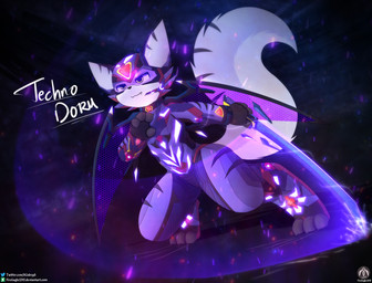 ambiguous_gender anthro armor big_tail clothed clothing exosuit fully_clothed fur furgonomics futuristic gloves handwear headgear helmet melee_weapon science_fiction solo sword tail technology text visor visor_helmet weapon white_body white_fur senz bandai_namco digimon digimon_(species) hi_res url